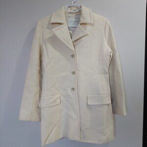 Banana Republic Cream Wool Long coat (Size M)